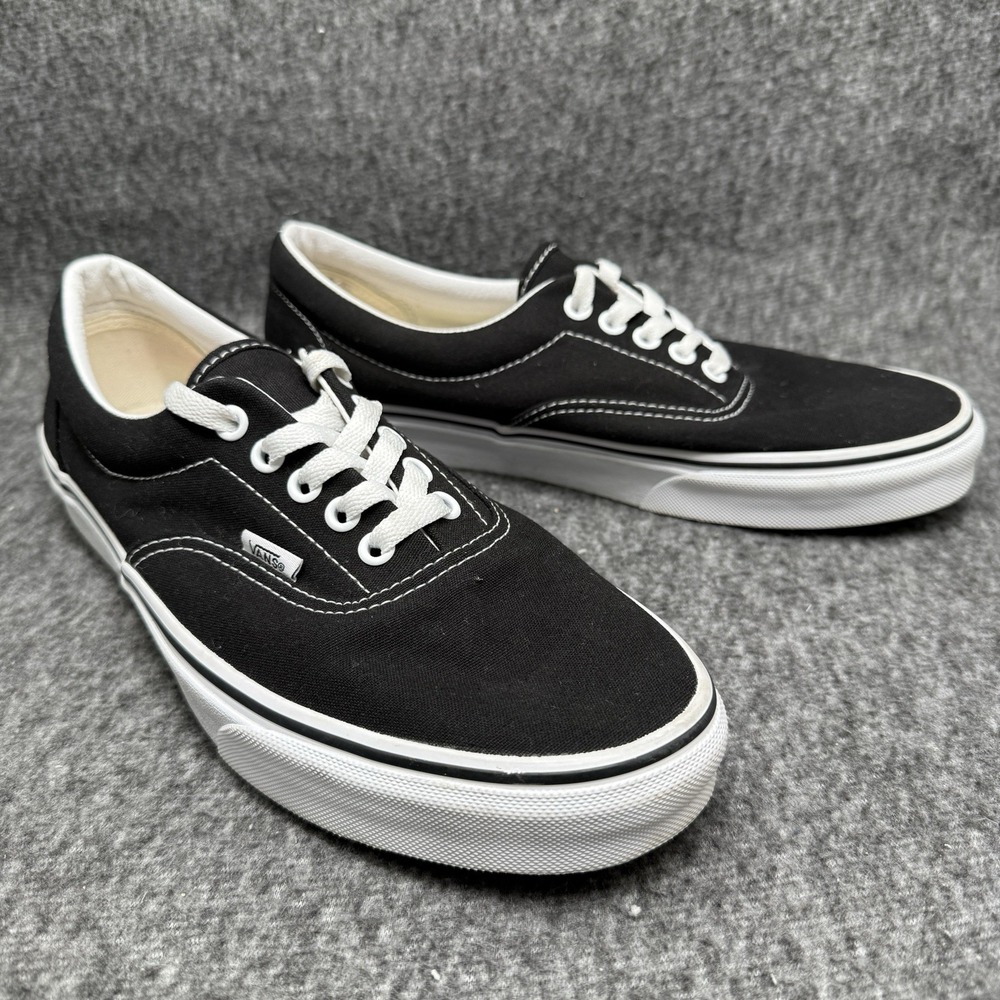 Vans Authentic Black/ White Canvas Skate Shoes Unisex Sneakers Men/ Women